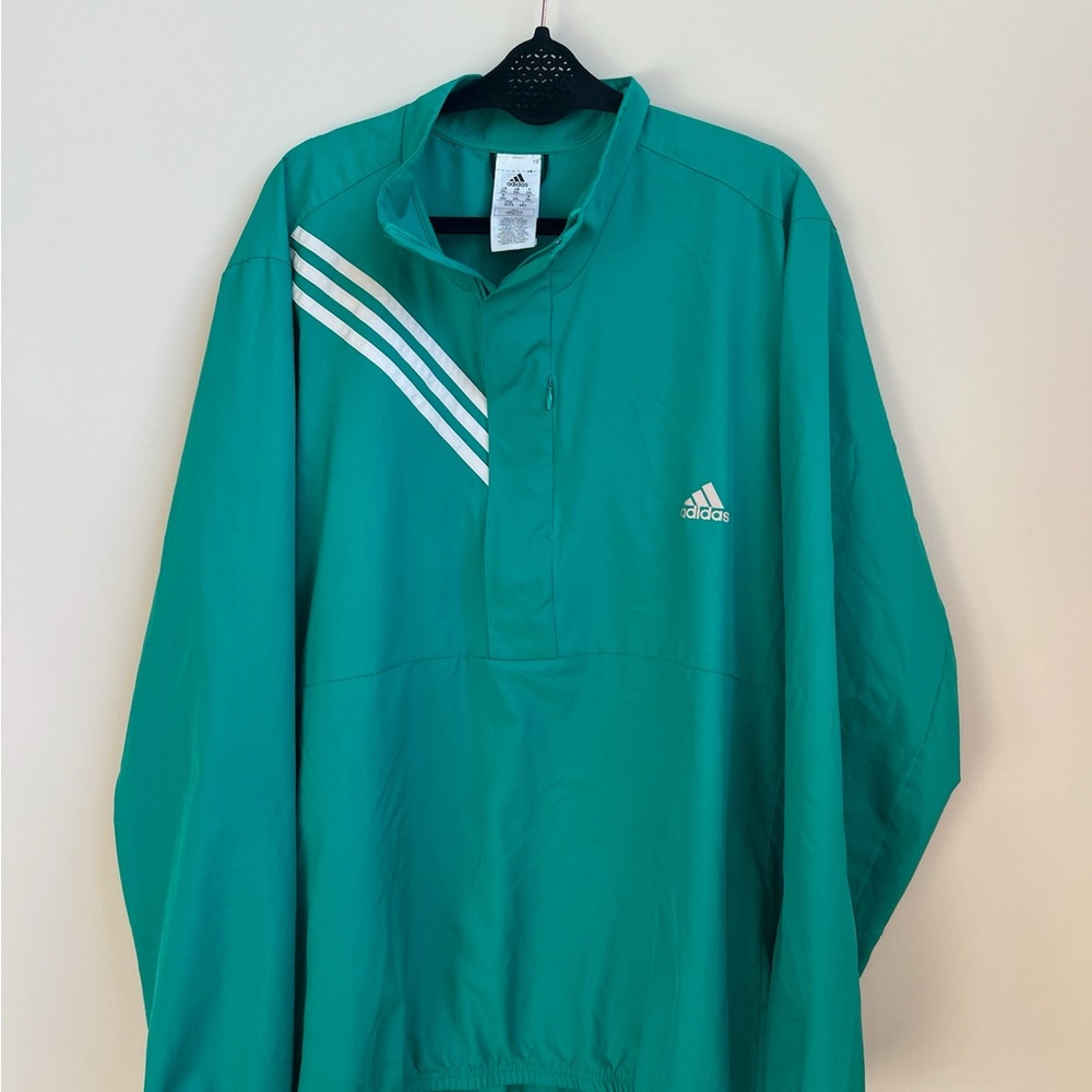 Adidas Men's Green Windbreaker Jacket 2XL